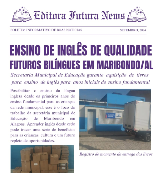 Secretaria de Educação de Maribondo garante aquisição de livros para ensino de inglês nos iniciais do ensino fundamental
